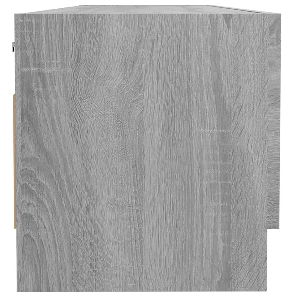vidaXL - Garderobe bovenkast - Grijs - Bewerkt hout
