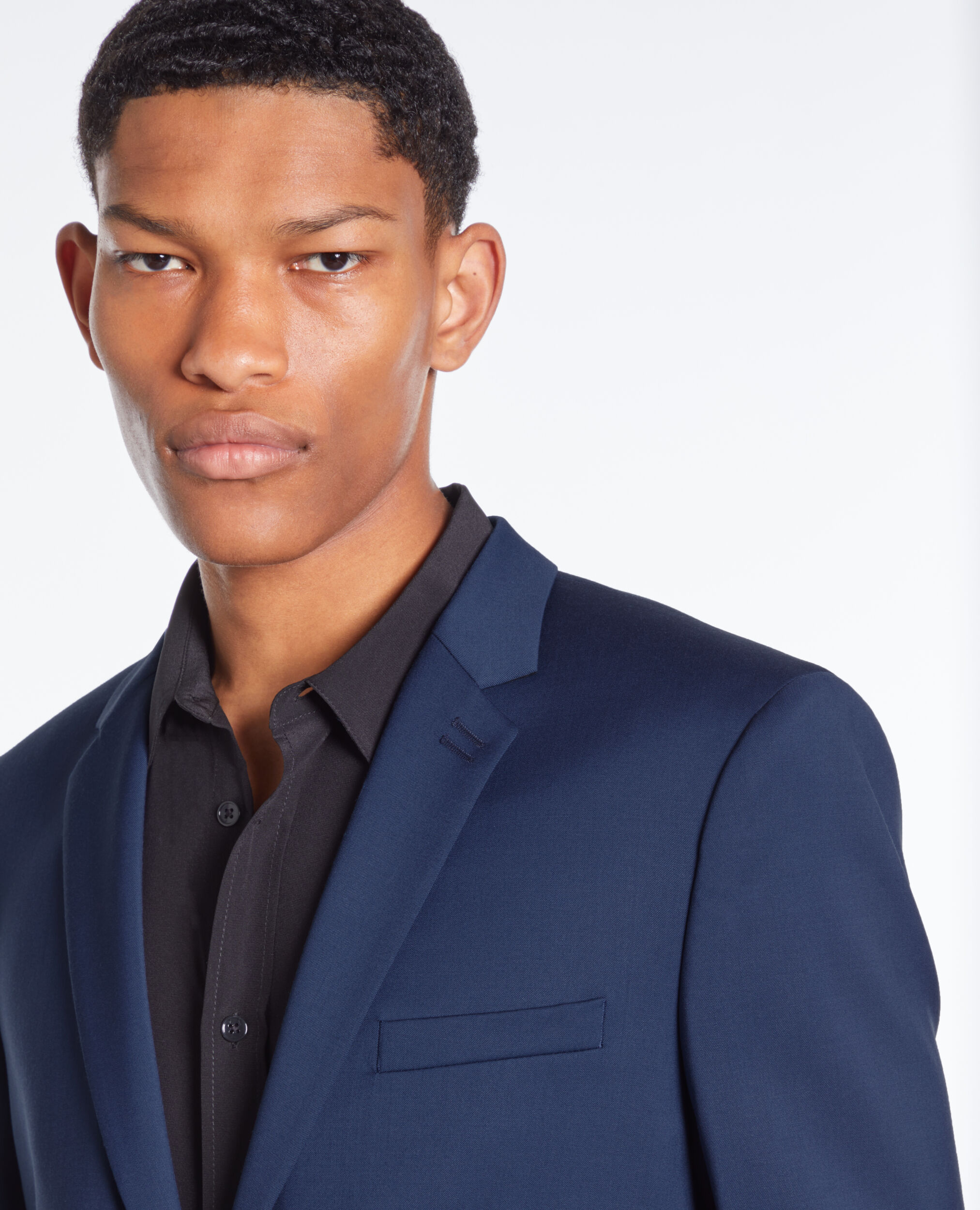 Veste de costume bleue en laine