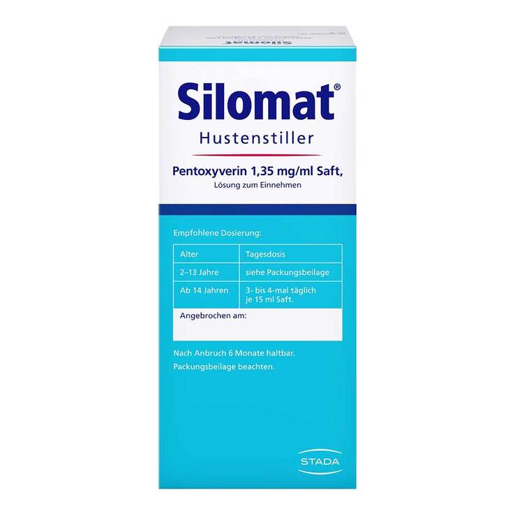Silomat Hustenstiller Pentoxyverin 1,35 mg / ml Saft, 100 ml