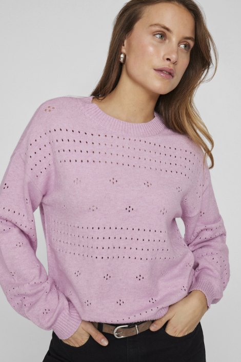Vila roze dames trui