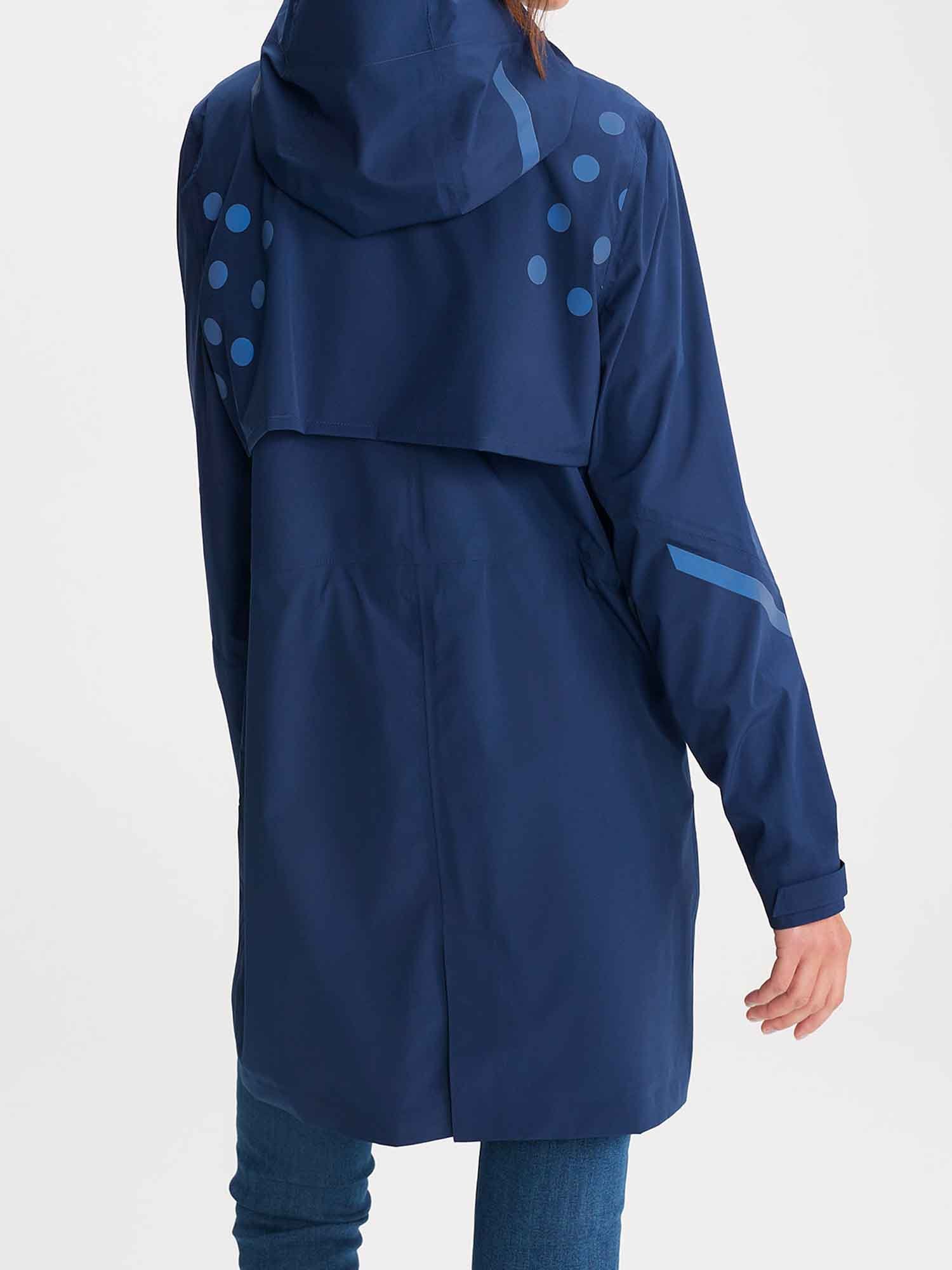 Veste Longue Femme Imperméable Bleu