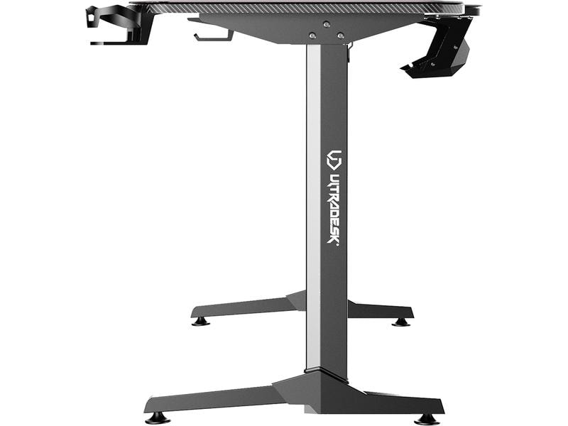 Ultradesk Gaming Tisch Frag Graphit Stabiler Gaming-Tisch für bis zu zwei Monitore