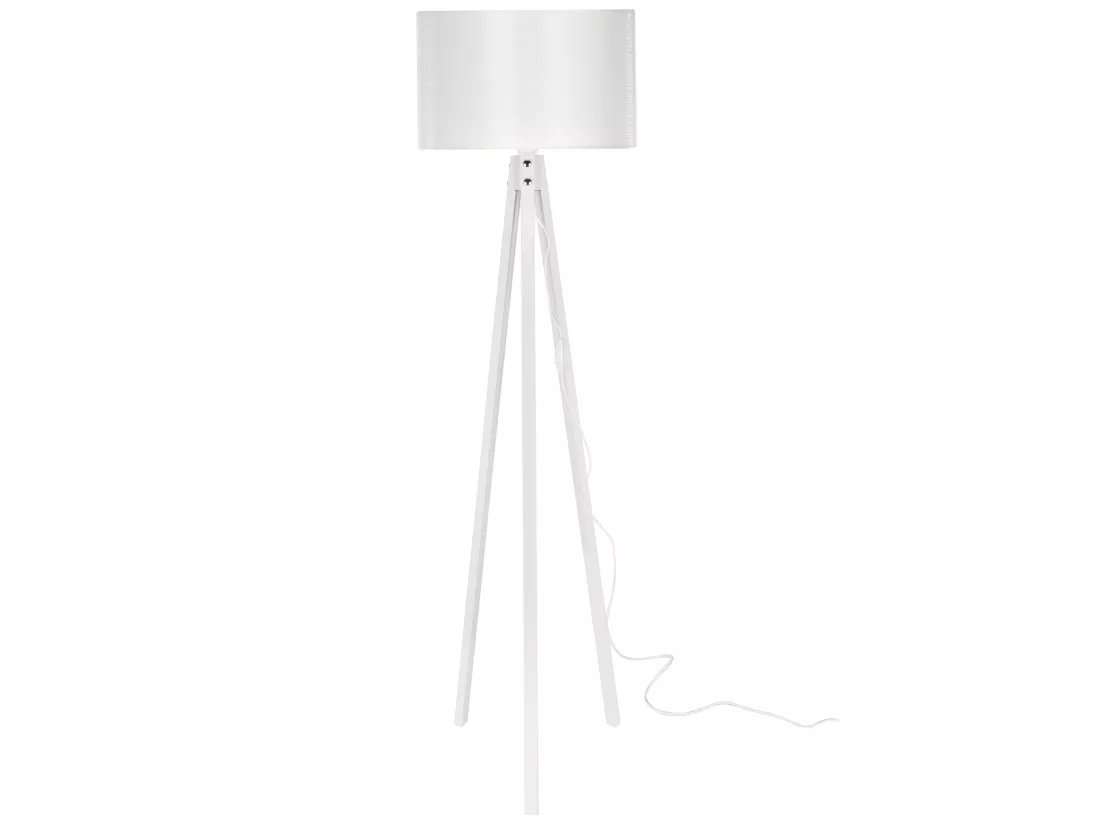 Lampadaire Rochester trépied hauteur 136 cm E27 blanc [lux.pro]