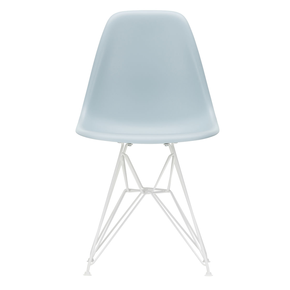 Eetkamerstoel DSR RE wit onderstel ice grey