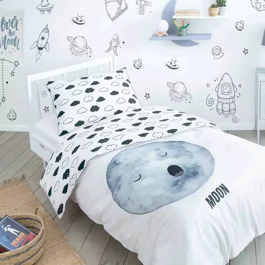 hibboux® Bettwäsche-Set Cosmic Moon Multicolor