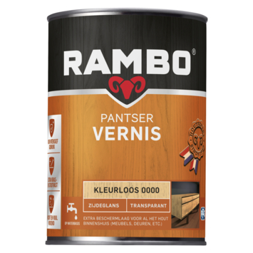 Rambo Pantser vernis zijdeglans kleurloos 1,25 liter