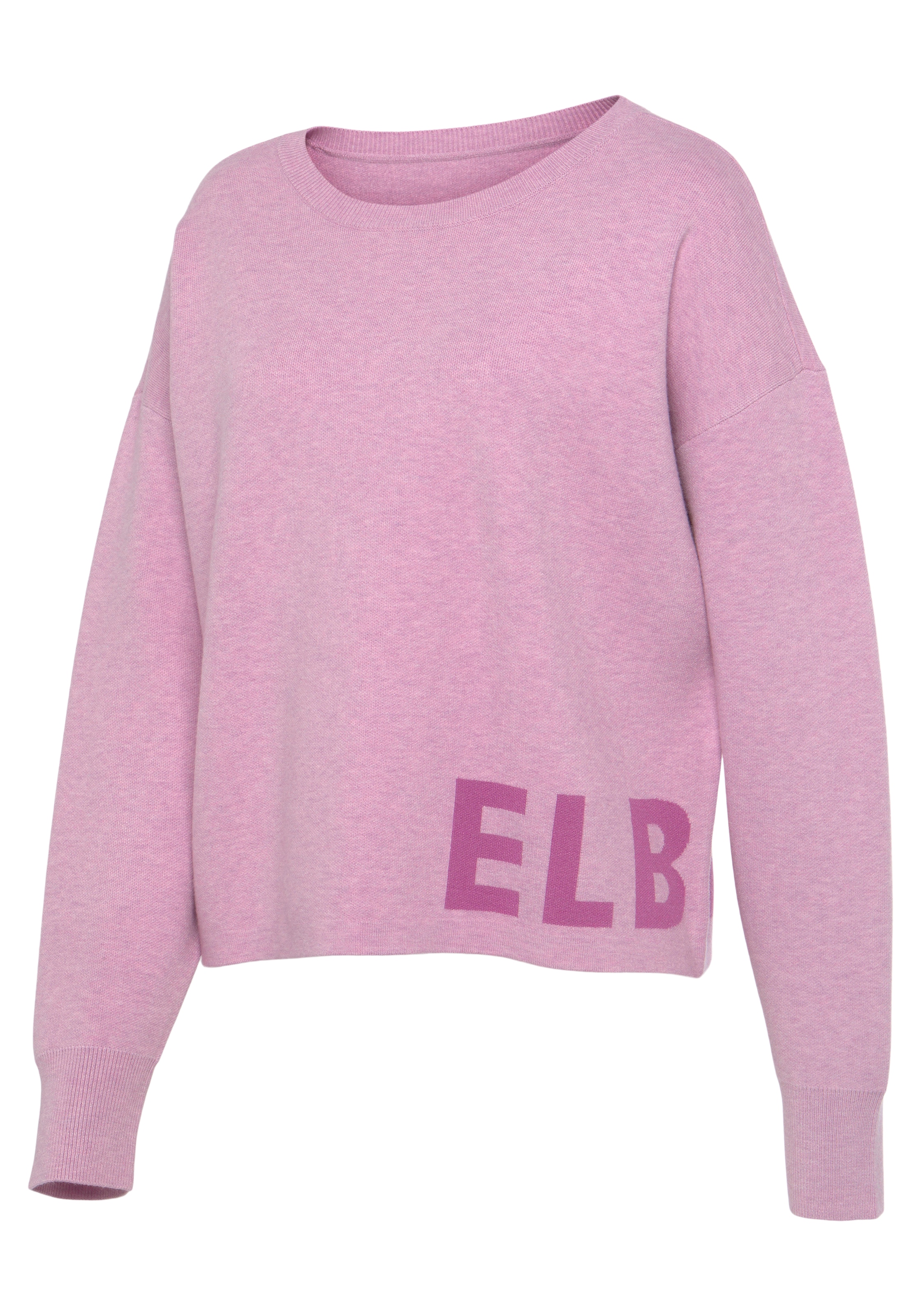 Elbsand Strickpullover aus hochwertigem Strick mit eingestricktem Logo, Loungewear