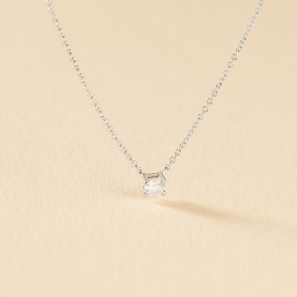 Collier Aphrodite Or Blanc Diamant