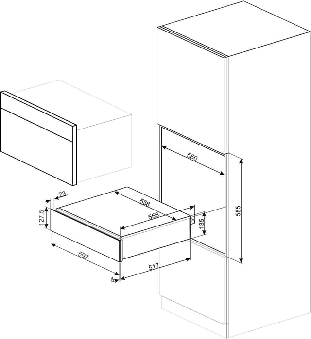 Smeg Victoria varmeskuffe CPR915X (stål)