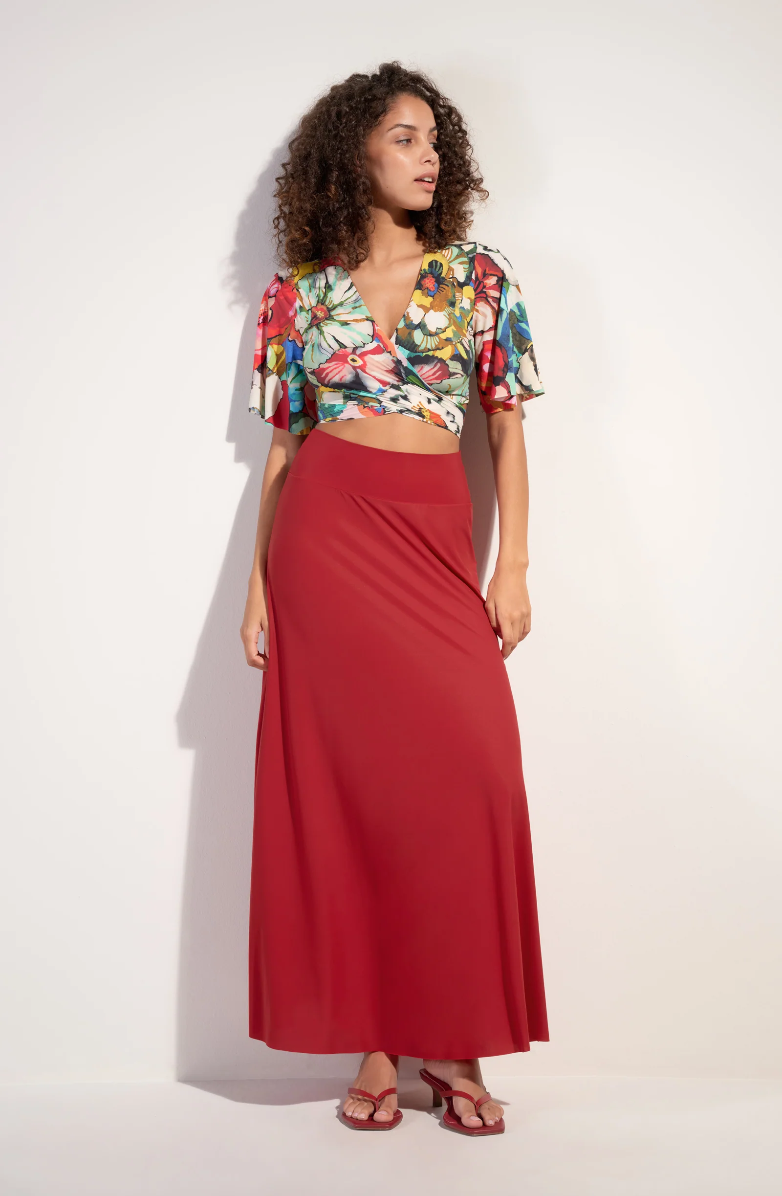 jaya Jupe longue multi-position rouge garance