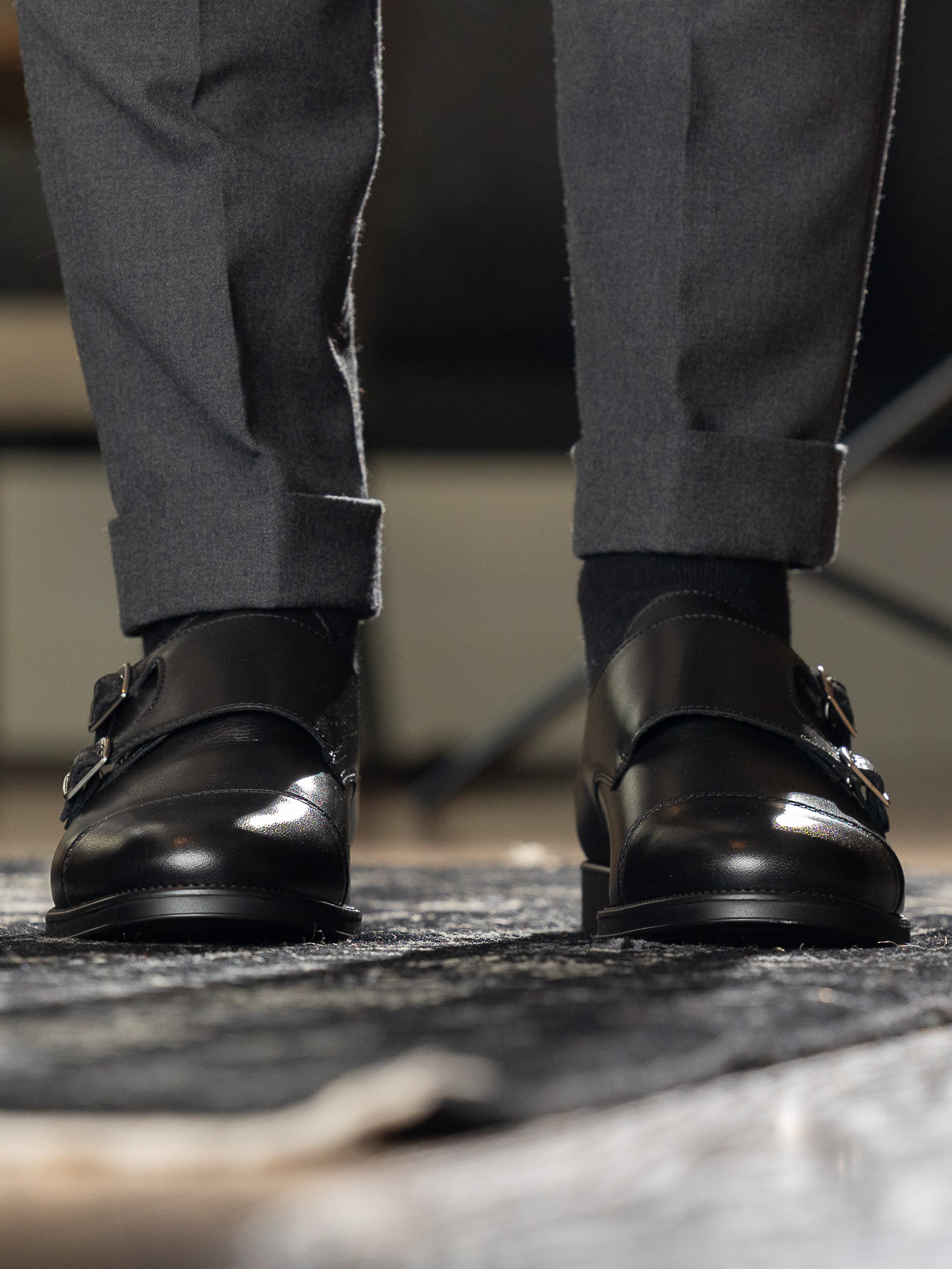 Gregers - Monkstrap Black - Trapes Sko