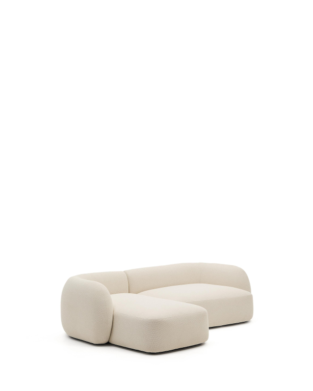 Kave Home Martina 3-zits bank met chaise longue rechts ecru