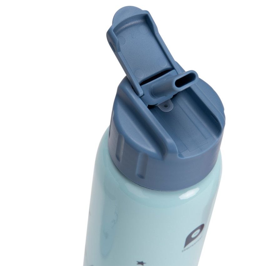 Gourde en métal avec paille 380 ml - Mes amis les dinos - Ecru