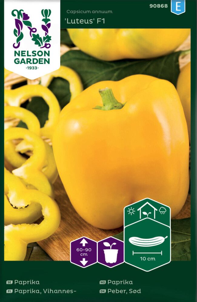 GRØNNSAKSFRØ NELSON GARDEN PAPRIKA LUTEUS F1