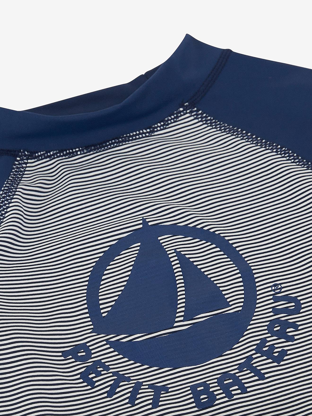 Camiseta de manga comprida azul PETIT BATEAU com proteção UV