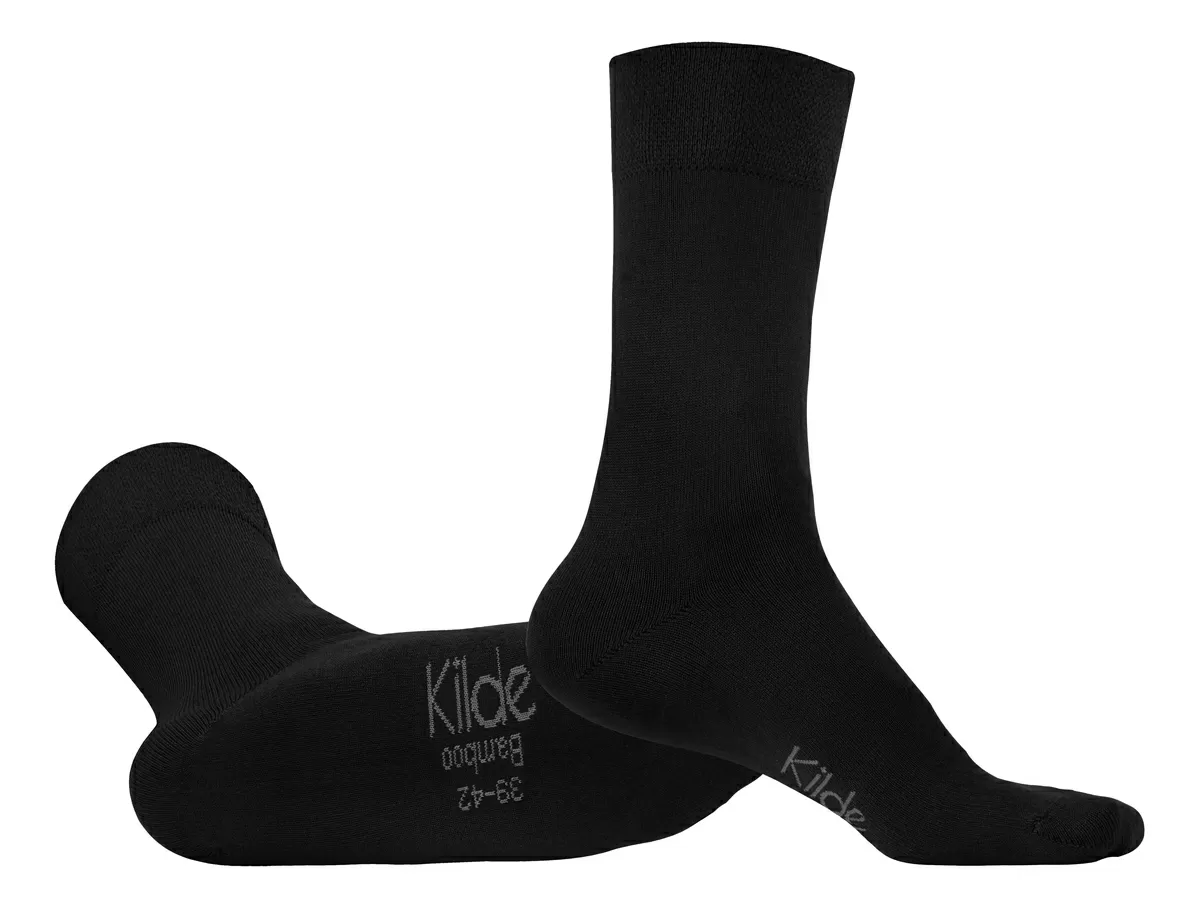 Kilde® Bamboo - Diabetic & Comfort sock, Black - Flere størrelser