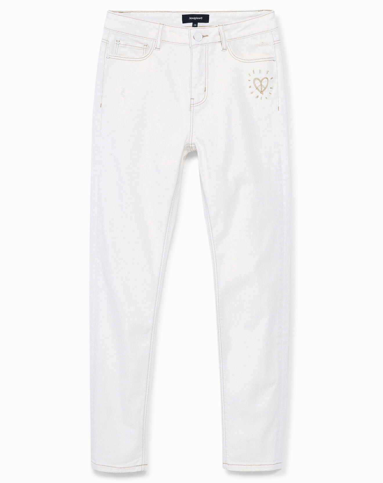 Desigual Jean Blanca blanc