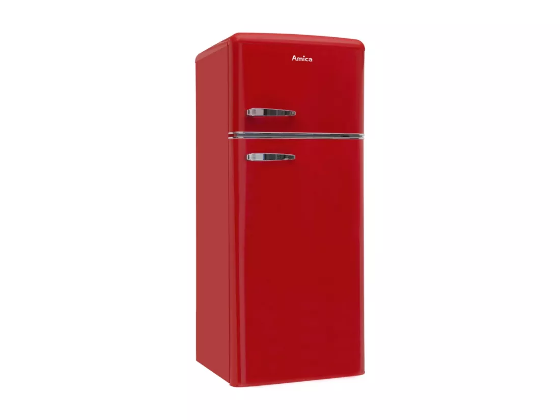 Amica Réfrigérateur combiné 55cm 246l statique rouge - AR7252R