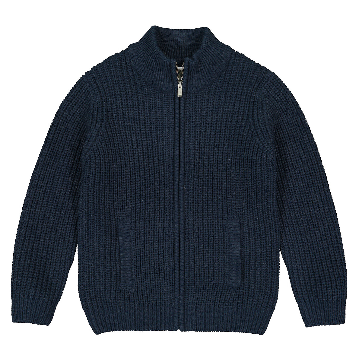 COLEÇÕES LA REDOUTE<br>Cardigã com gola alta e zíper