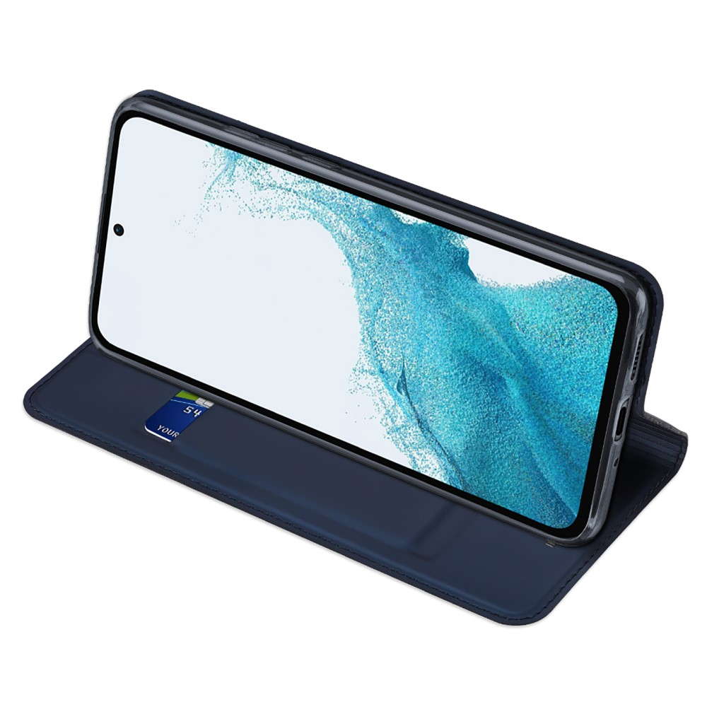 Samsung Galaxy A54 5G Flip Wallet Cover Leder Tasche - Dunkelblau