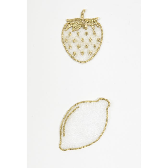 Atelier Veritas-Set 2 patches aardbei citroen 5,5x3,5cm
