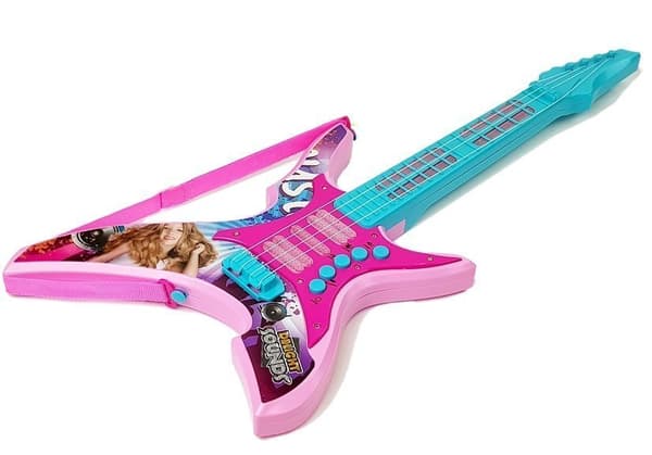 Electric Guitar with Lights and Sounds Pink 62cm