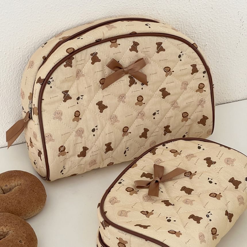 ZenlyHabit - Cartoon Paneel Stoffen Make-up Tas / Etui (Diverse Ontwerpen)
