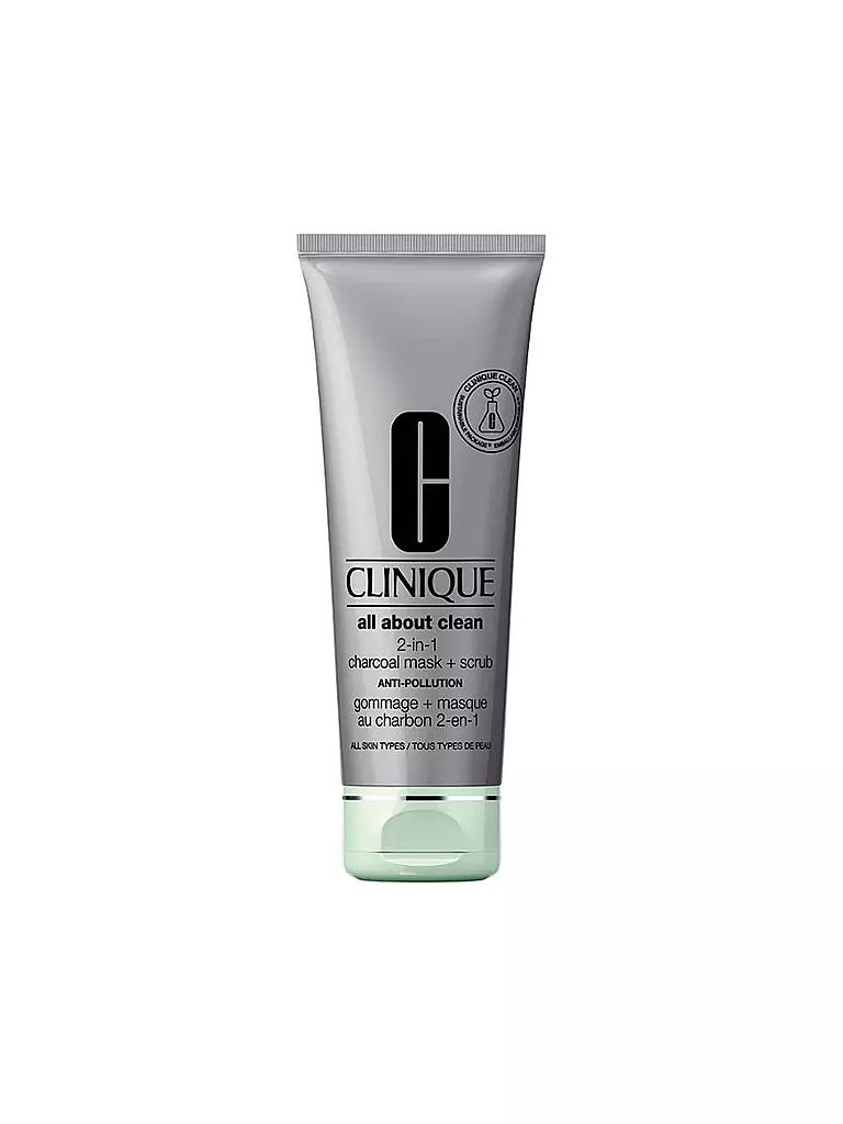 CLINIQUE All About Clean 2-in-1 Charcoal Mask + Scrub Anti-Pollution 100ml keine Farbe