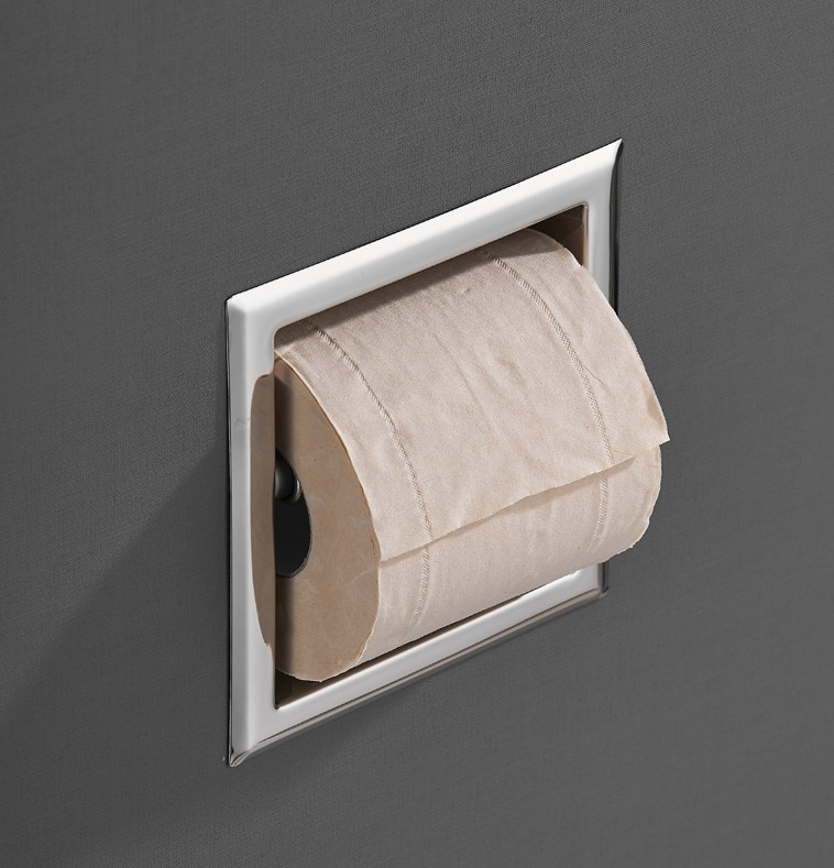 Saniclear Talpa inbouw toiletrol houder zonder klep chroom