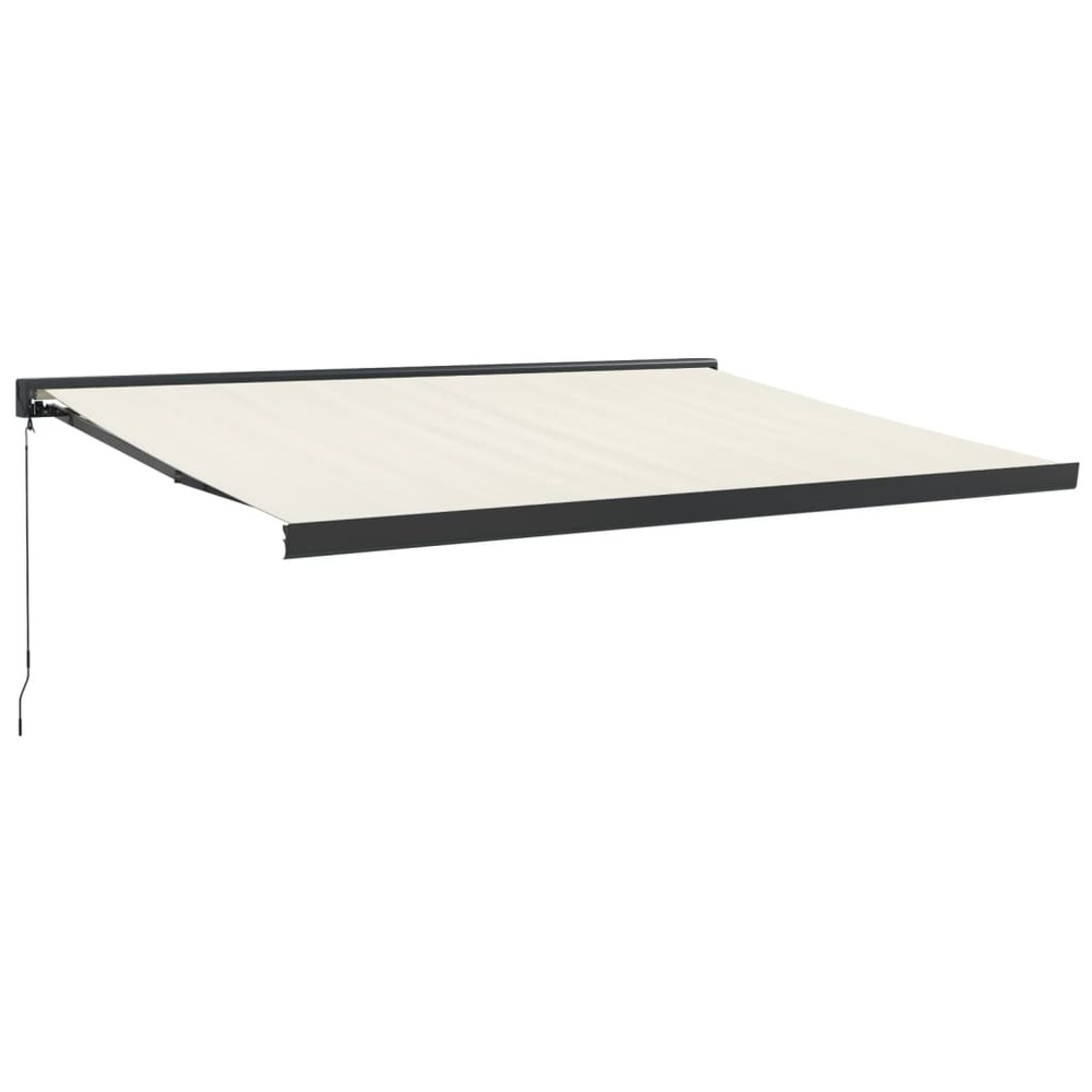 Auvent rétractable crème 4x3 m tissu et aluminium