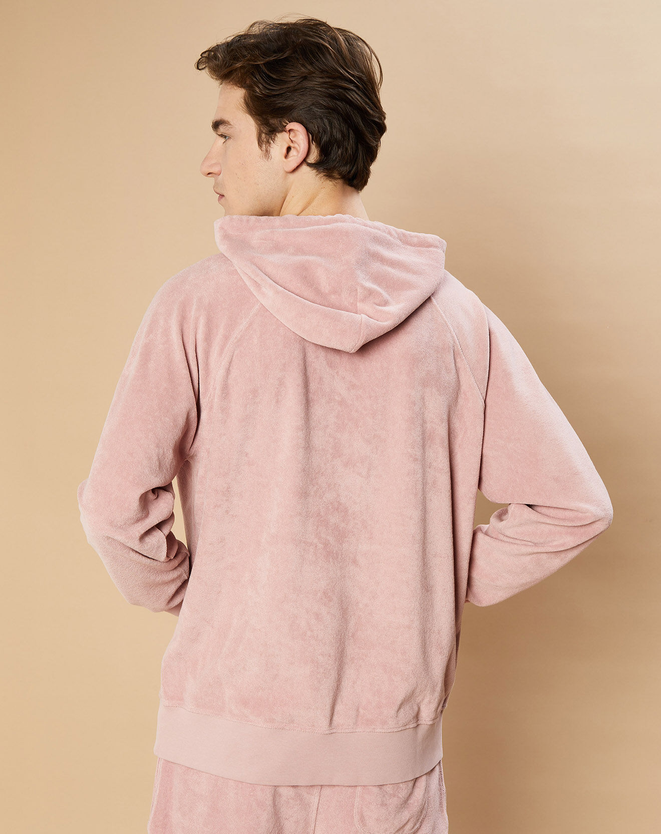 Hartford Sweat à capuche en éponge rose