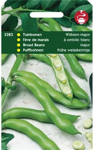 Horti Tops groentezaad Tuinbonen (Vicia faba 'Witkiem Major')