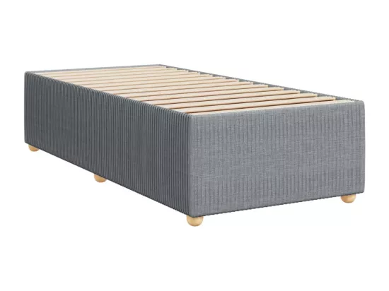 Sommier à lattes de lit et matelas Gris clair 90x190 cm Tissu