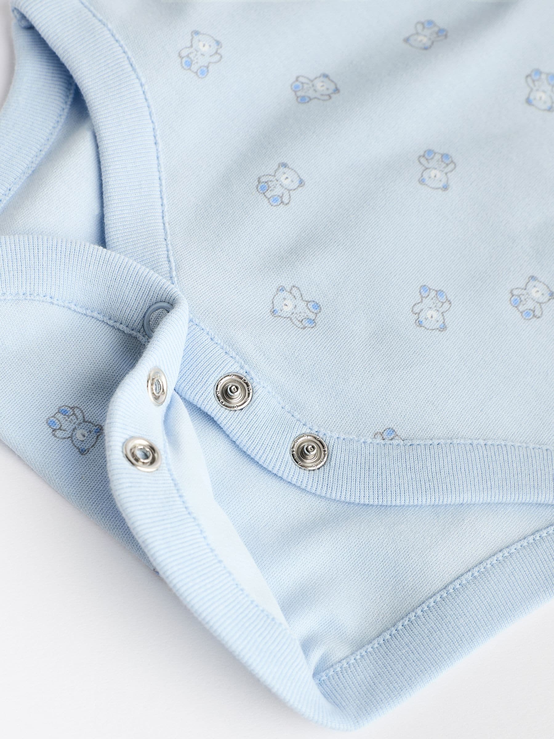 Blauw - Beer Baby Bodysuits met korte mouwen
