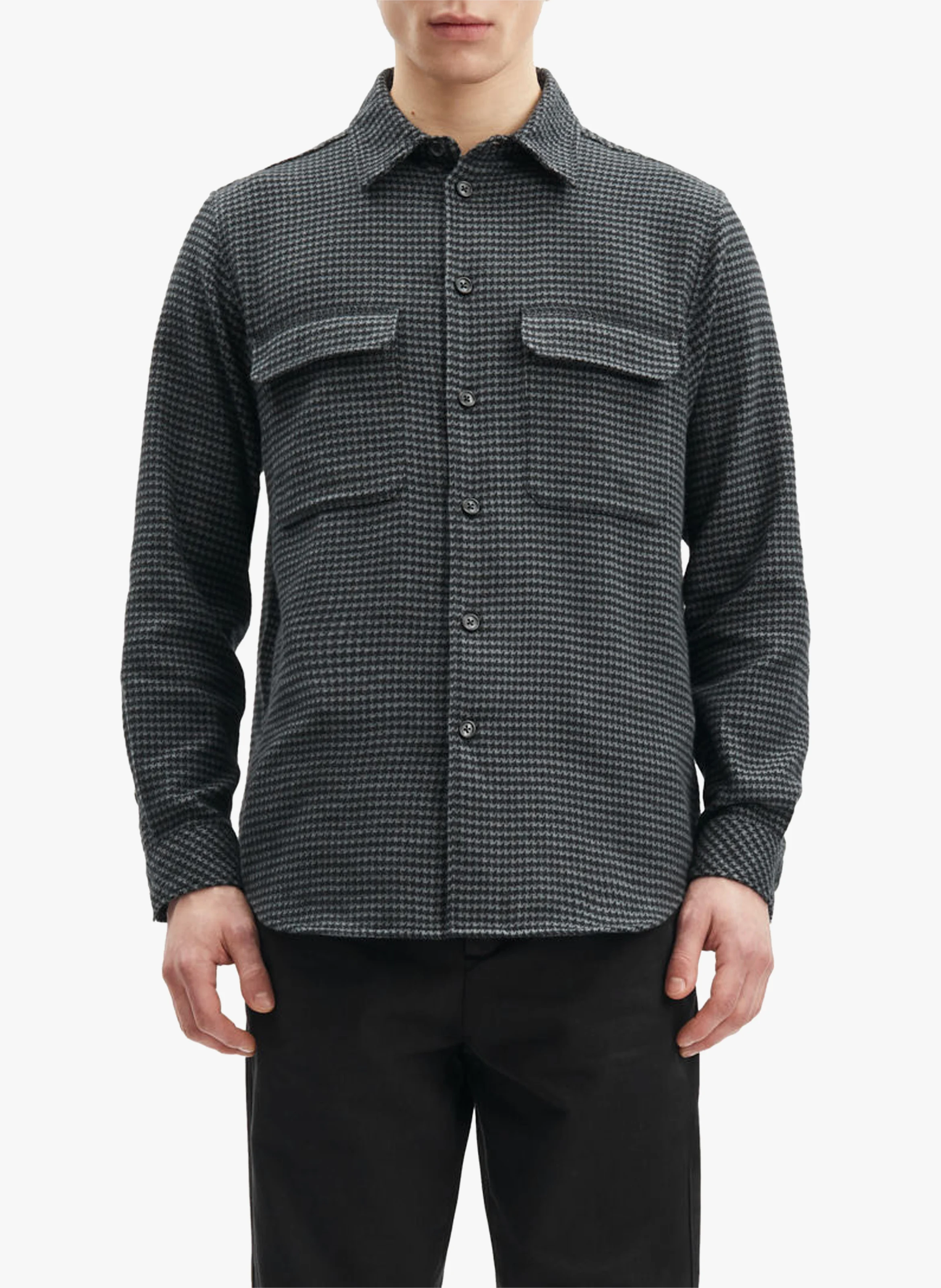DAMON - Surchemise jacquard en coton | Gris