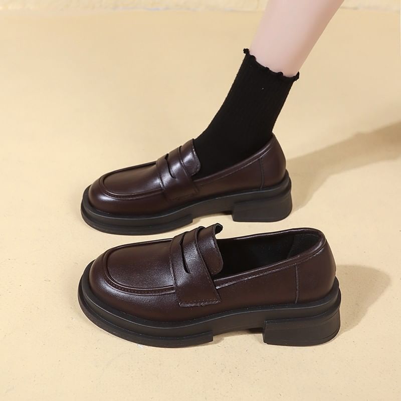 FRAISO - Platform Penny Loafers van Imitatieleer