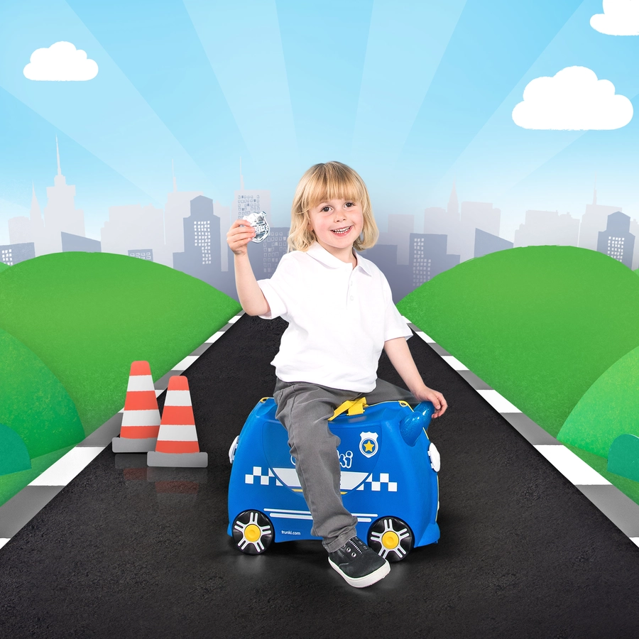 trunki Kinderkoffer - Polizeiauto Percy