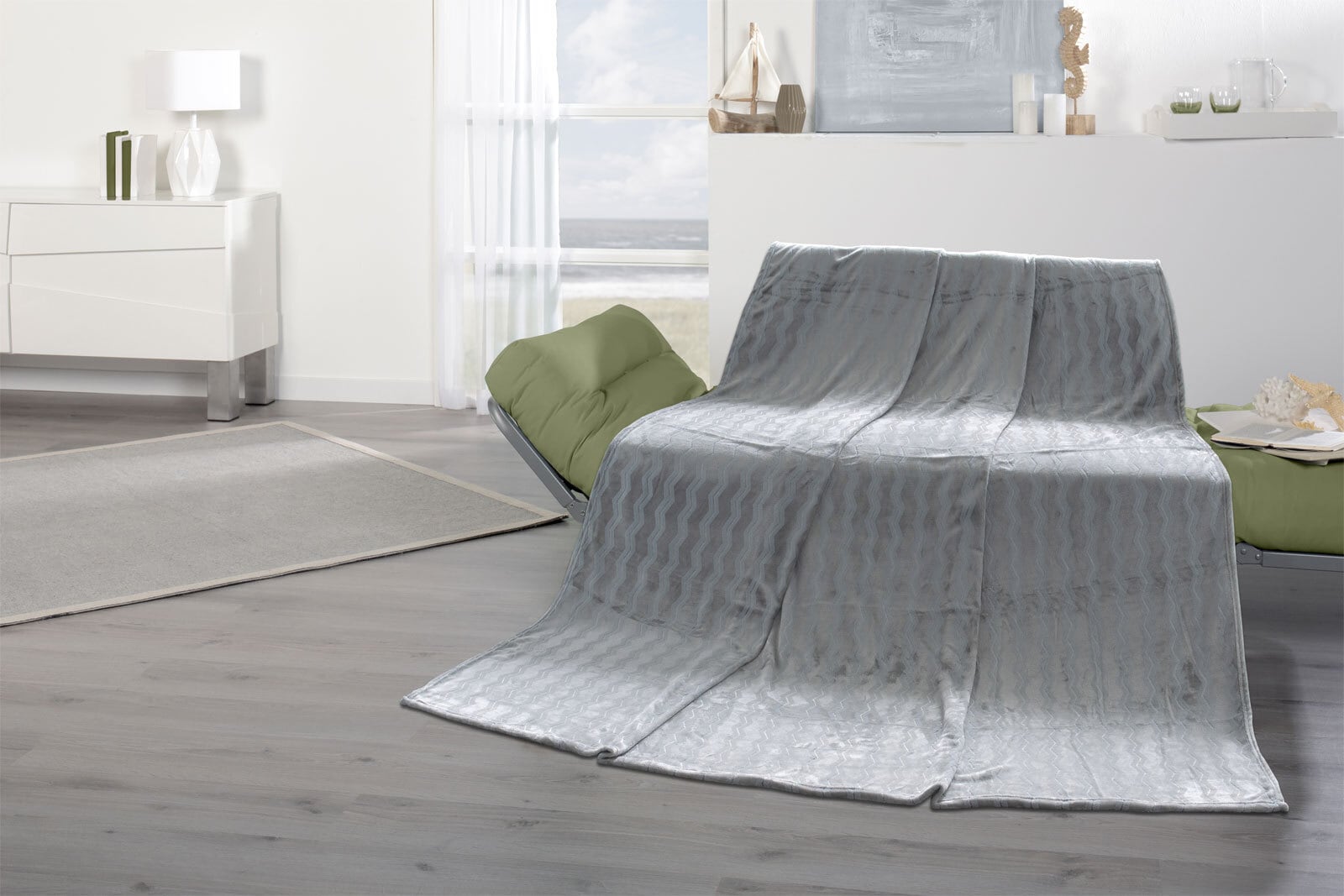 XXL-Wohndecke Shiny 210x210 cm Polyester