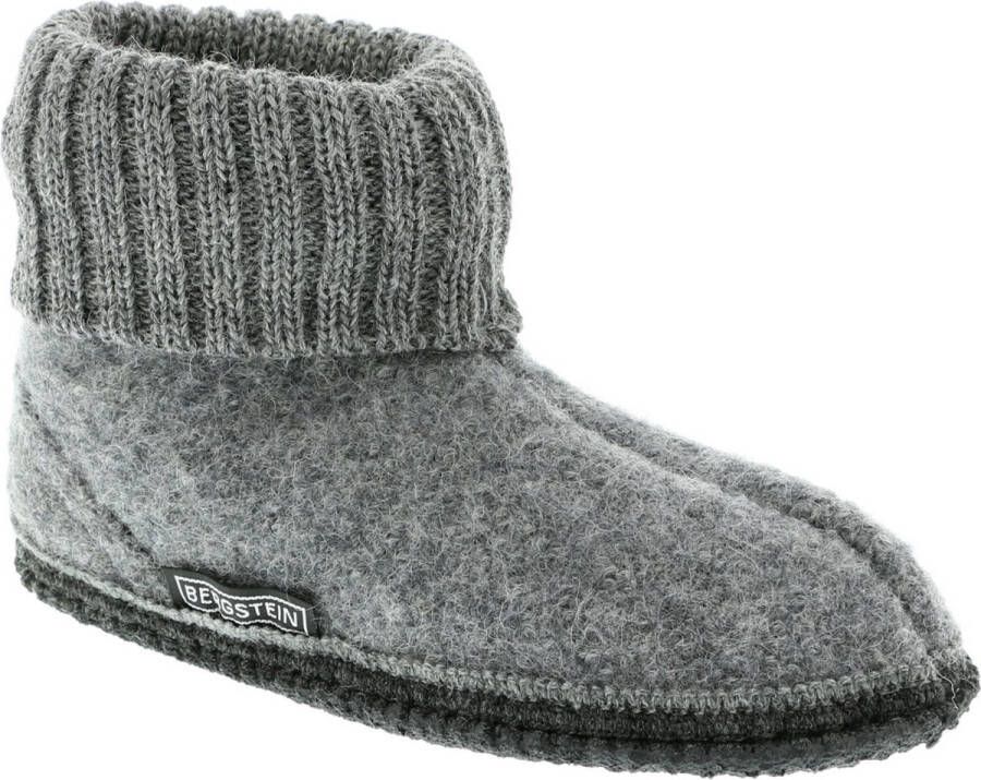 Bergstein Cozy Sloffen Pantoffels voor en kinderen 100% Zuiver sc wol Black