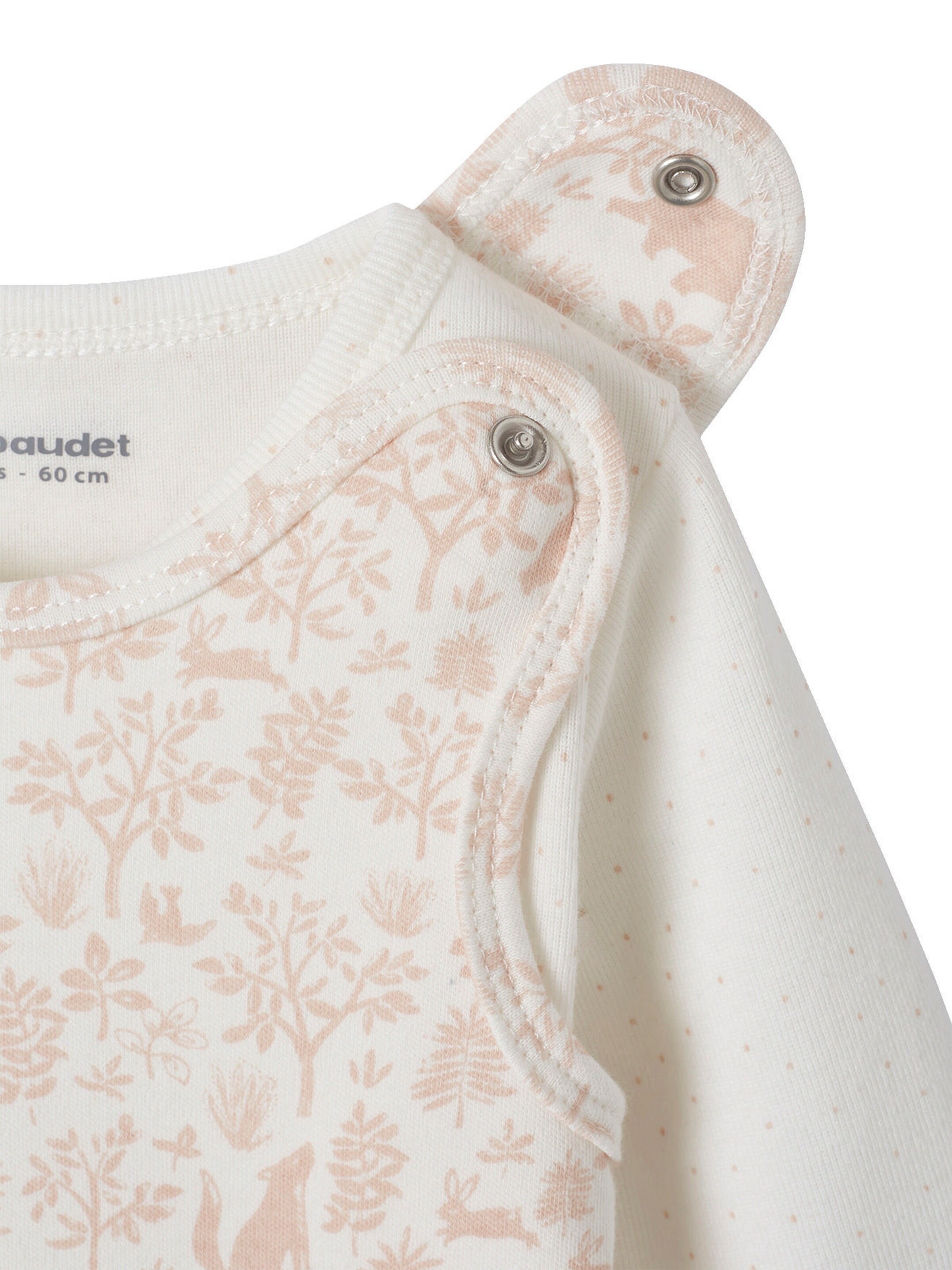 Vertbaudet Baby-Set: Strampler, Body & Schmusetuch, Bio-Baumwolle pudrig rosa