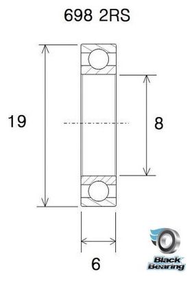 Roulement Max - BLACKBEARING - 698-2rs