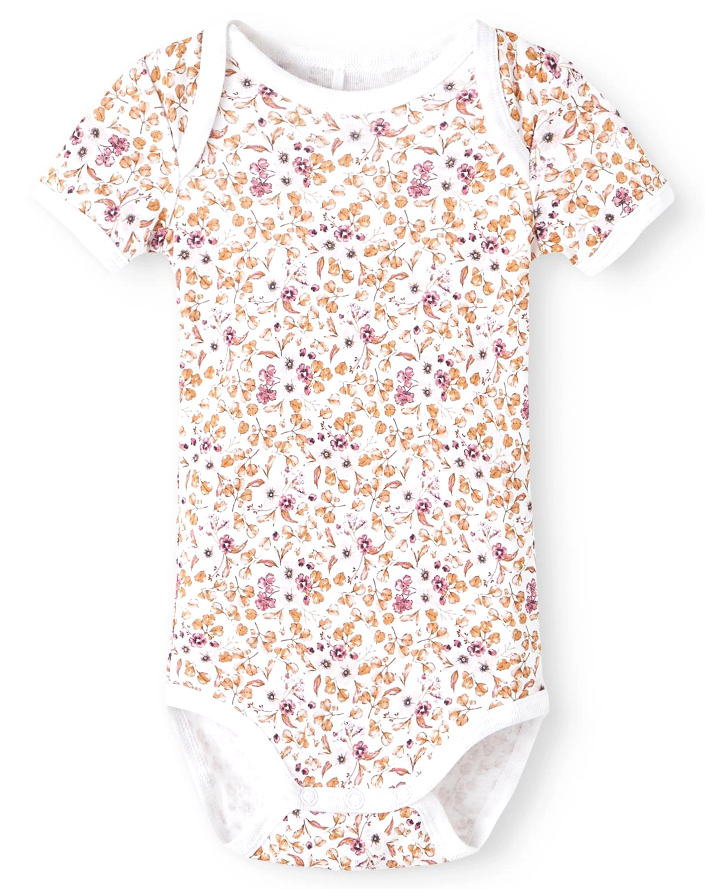 Kurzarm-Body NBFBODY - FLOWER 3er in rose wine