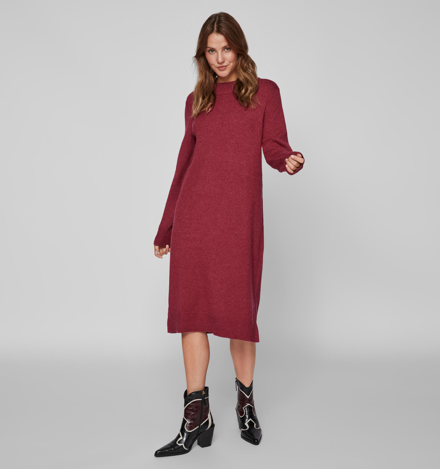 Midi jurk rood