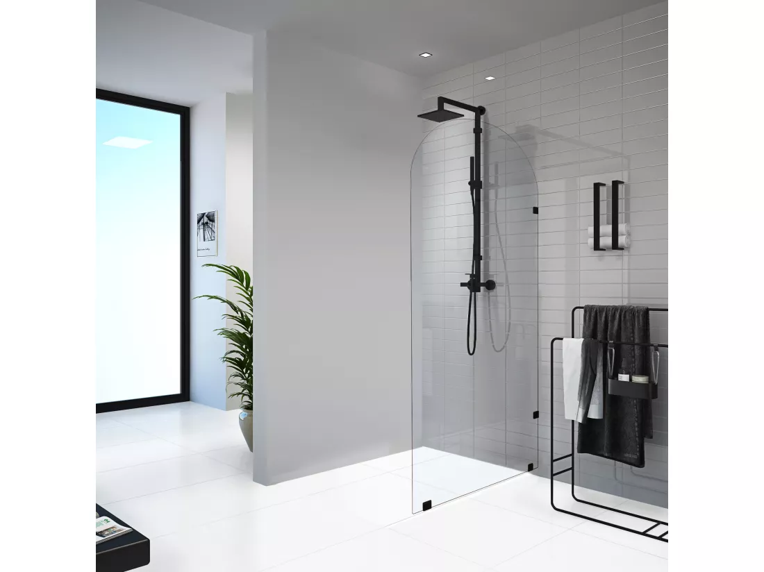 Paroi de douche à l'italienne arrondie - 90 x 215 cm - AIRLIE