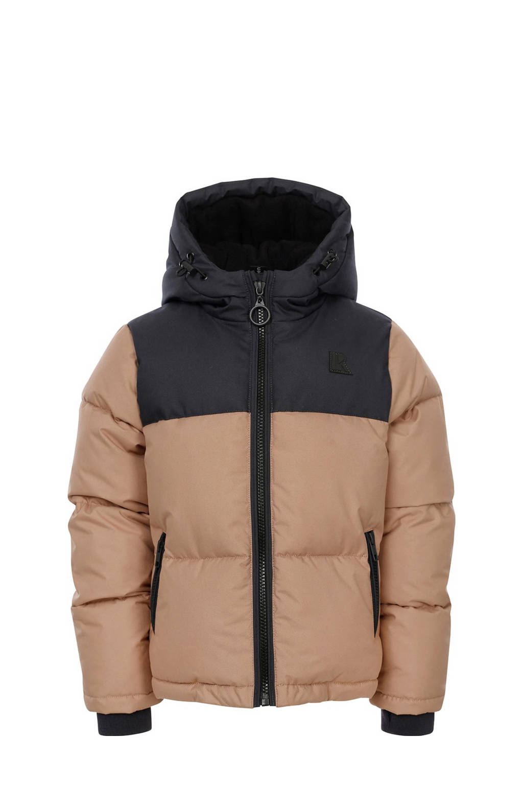 LOOXS gewatteerde jas beige/zwart