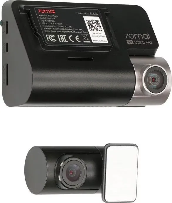 70mai A800S 4K Dash Cam med RC06-sæt