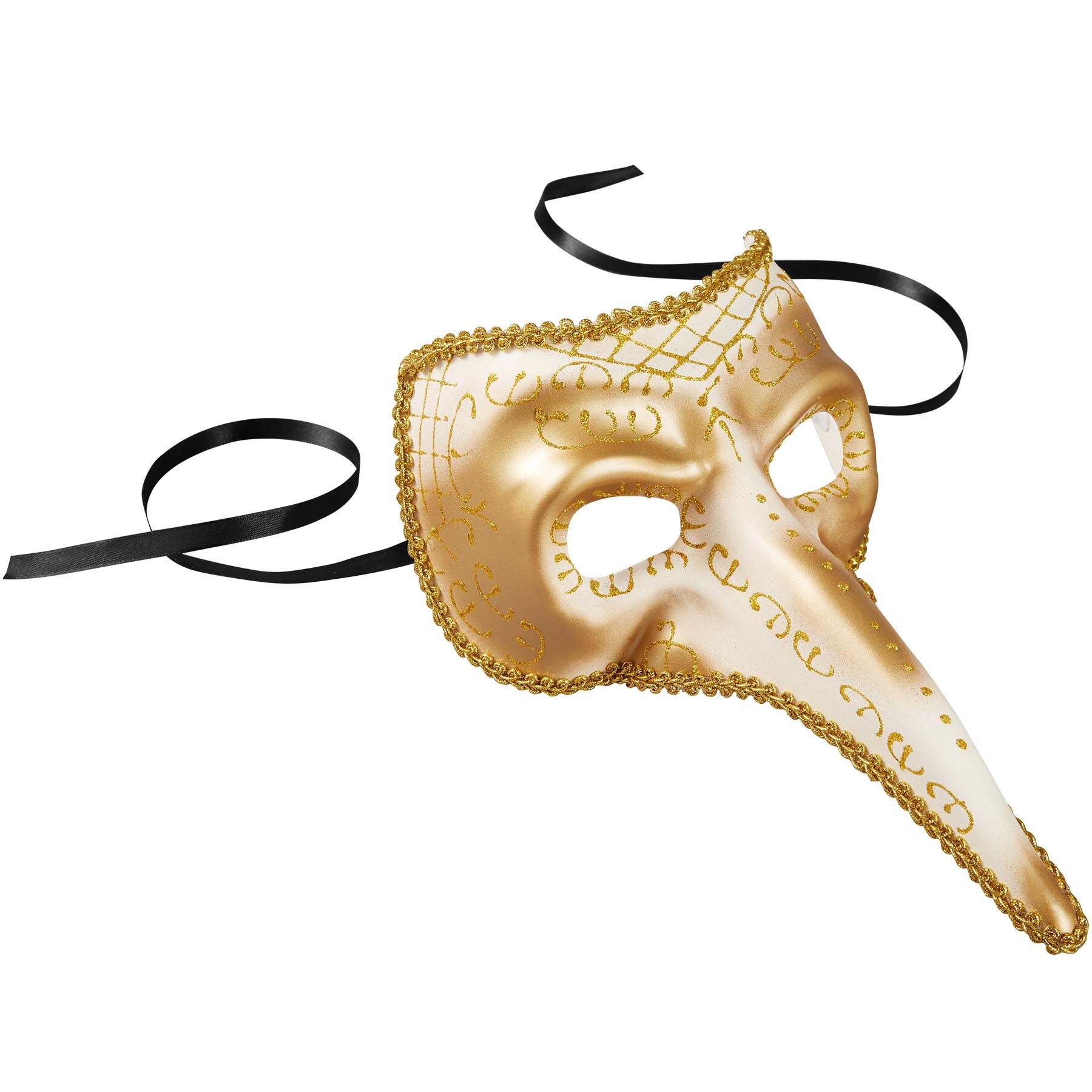 tectake® Venezianische Maske mit langer Nase und Verzierungen