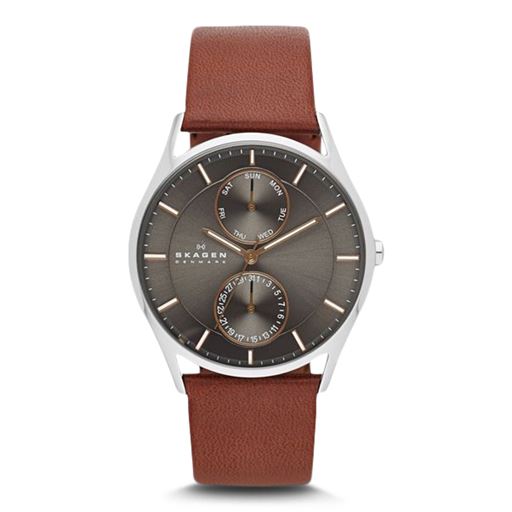 Skagen Holst Multifunction SKW6086 Herreur, Brown Leather, 40 mm