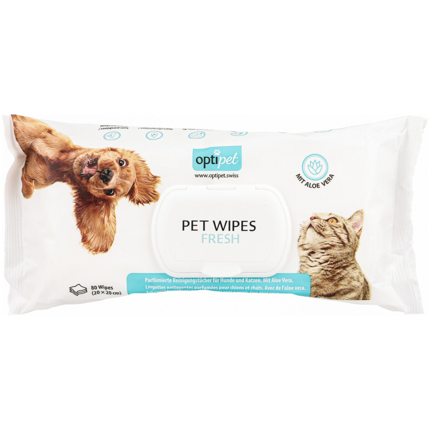 Optipet Pet Wipes Reinigungstücher 80 Stück