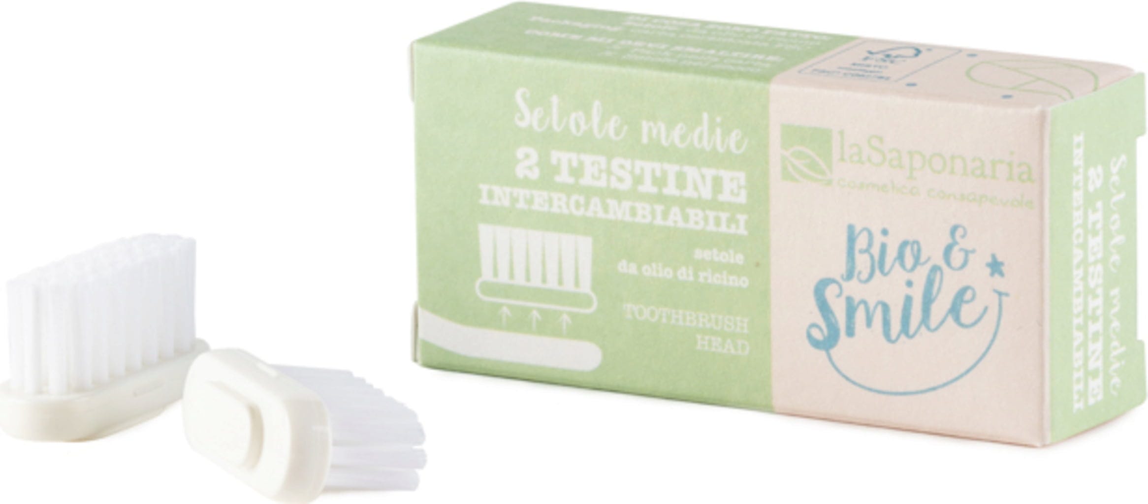 La Saponaria  Ersatz-Bürstenköpfe, Medium